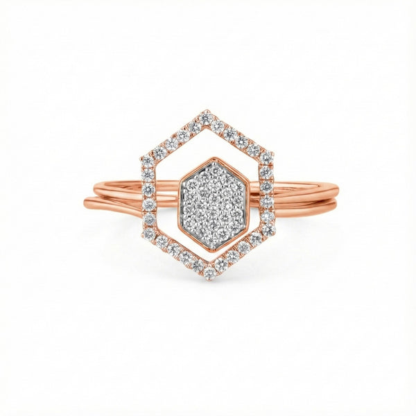 Gold & Diamond Ring For Women R5498MYD0001