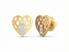 18K Gold & Diamond Women Stud Earring KSK001