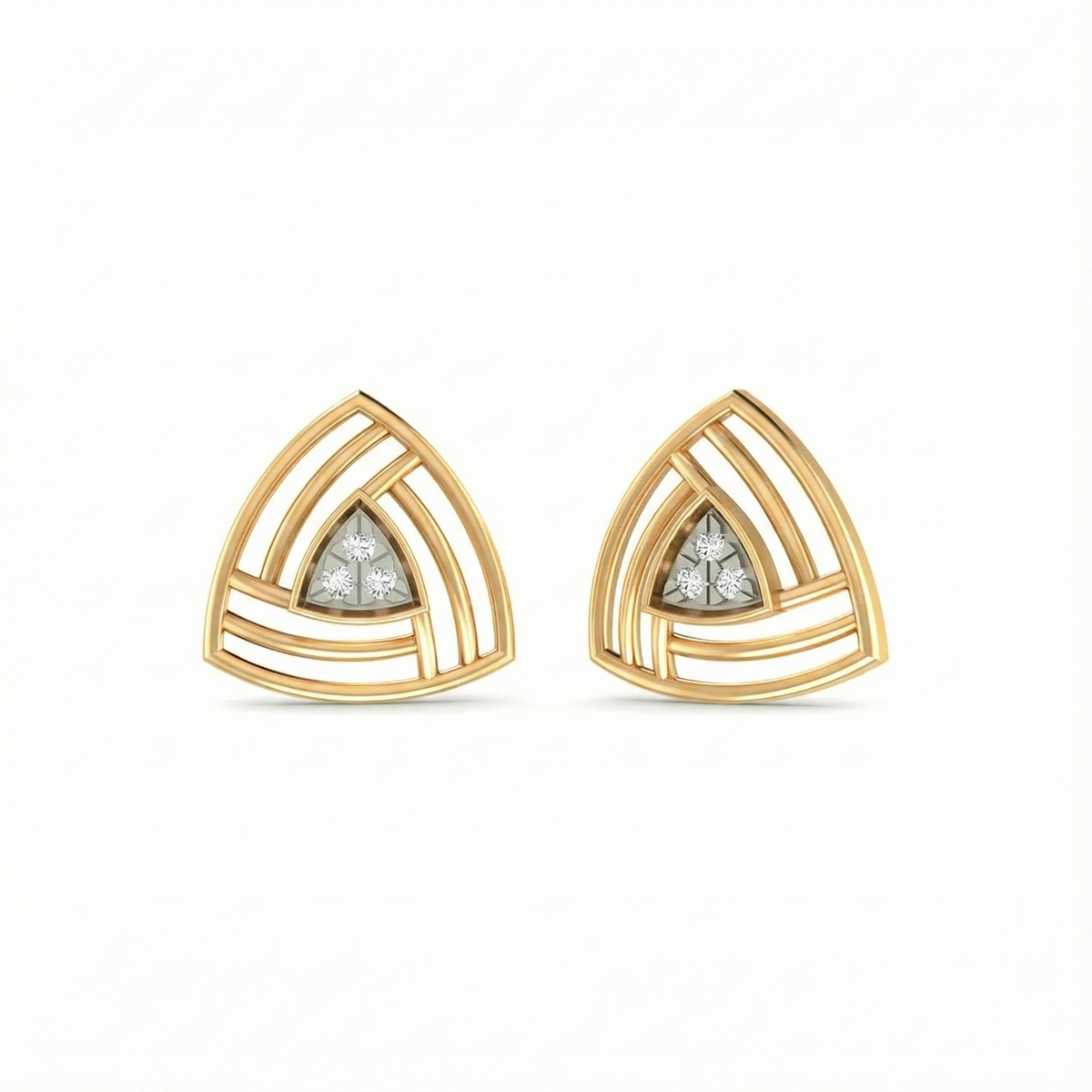 18K Gold & Diamond Women Stud Earring KER-242