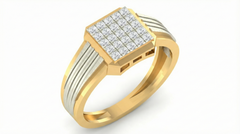 18K Gold & Diamond Band Ring For Men KRA60274