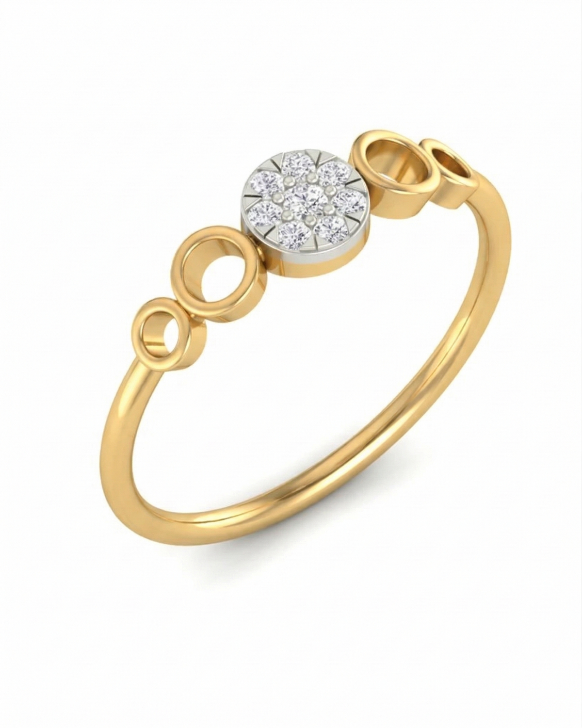 18K Gold & Diamond Dailywear Ring For Women KLR-457