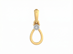 18K Gold & Diamond Solitaire Pendant KSK094