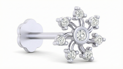 18K Gold & Diamond Stud Nose Pin KRA50121