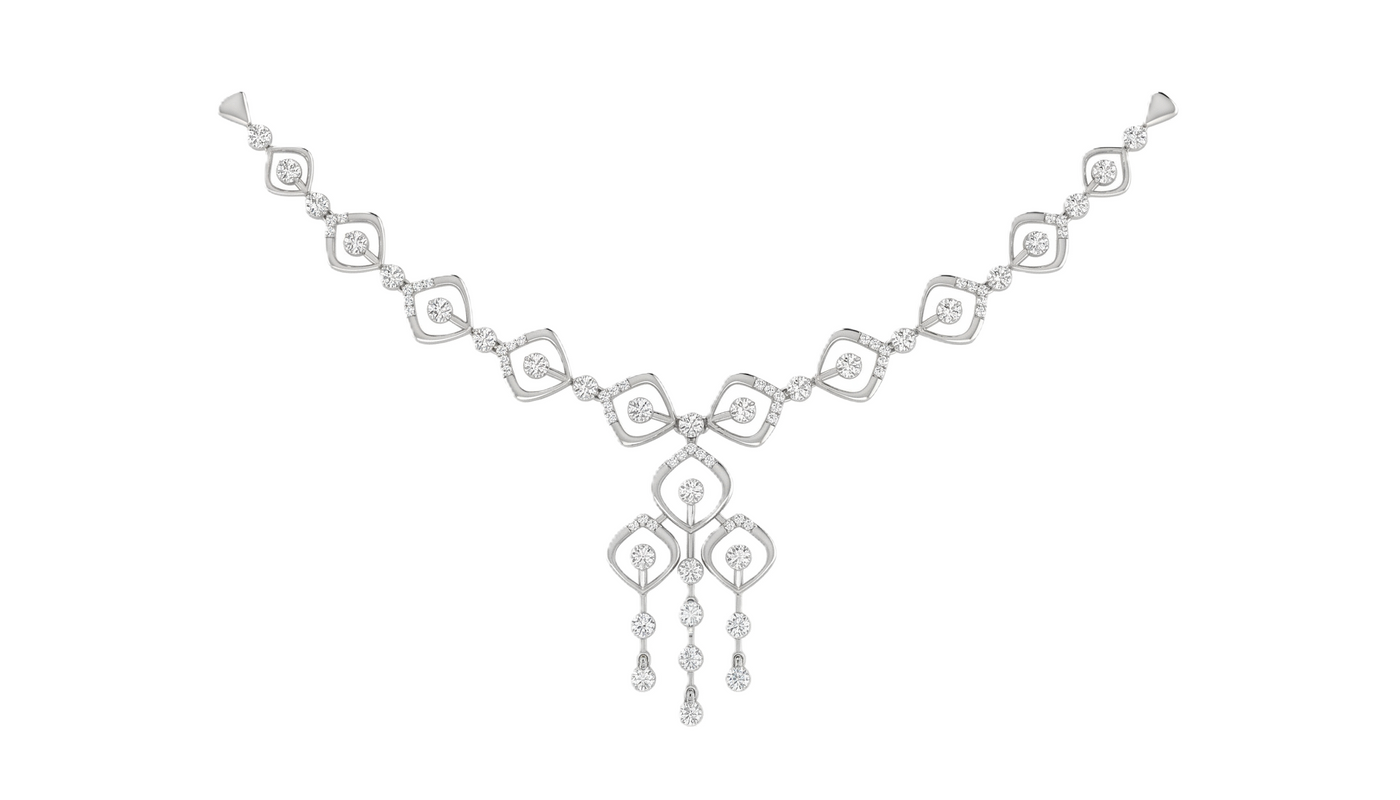 Gold & Diamond Dailywear Necklace Set KRC60050