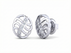 18K Gold & Diamond Women Stud Earring KSK043