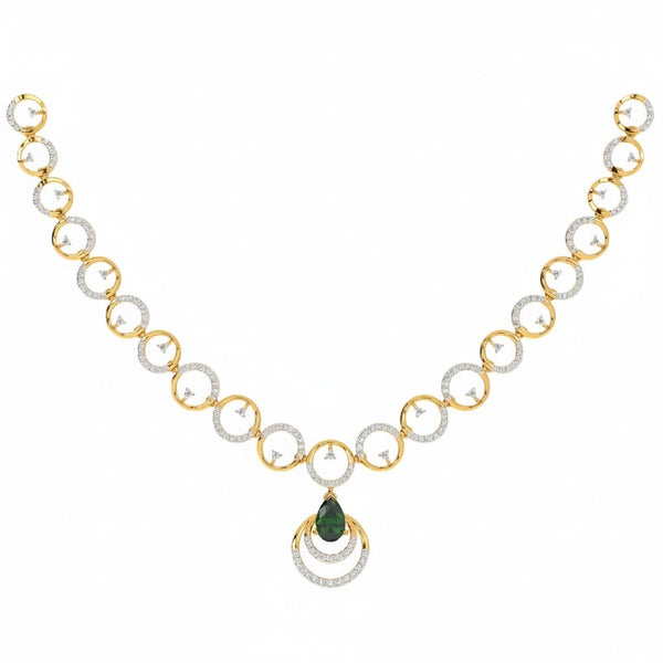 Gold & Diamond Women Dailywear Necklace Set KRC60113