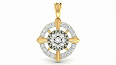 18K Gold & Diamond Floral PENDANT SET KRA40012P