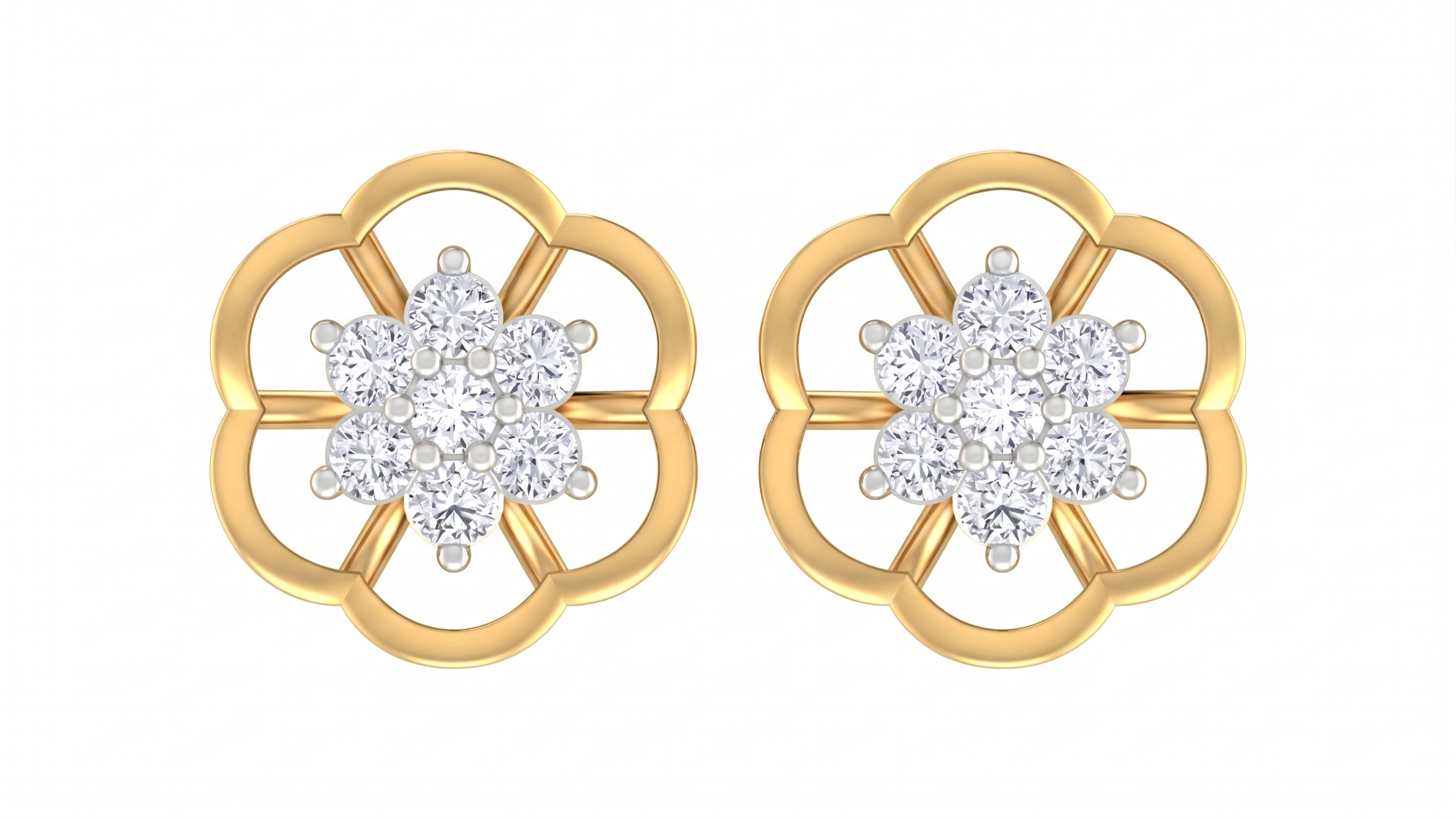Yellow Gold Diamond Earring | under 40k 