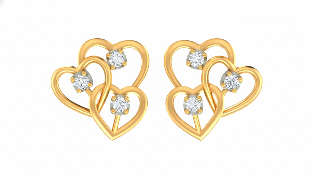 18K Gold & Diamond Women Stud Earring KRA40130E