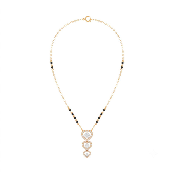 Gold & Diamond Heart Women Mangalsutra | KRC50198 | Kesav Diamond