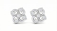 18K Gold & Diamond Women Stud Earring KER-102