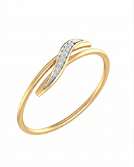18K Gold & Diamond Dailywear Ring For Women KLR-370