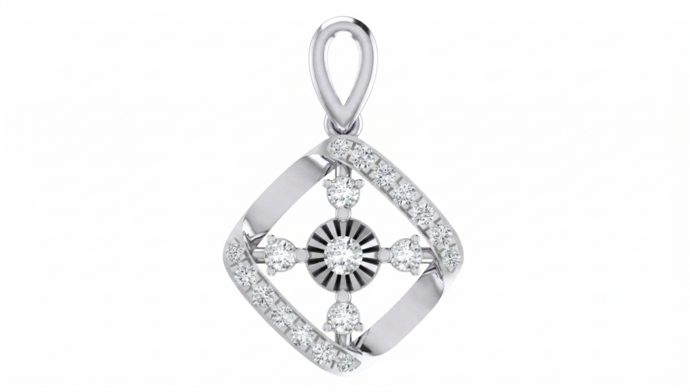 Gold & Diamond Floral PENDANT SET KRC40722