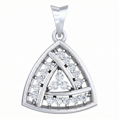 18K Gold & Diamond Floral Pendant Set KRB40075P