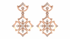 Rose Gold Diamond Earring | under 40k 