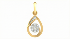 18K Gold & Diamond Floral Pendant Set KRA40176P