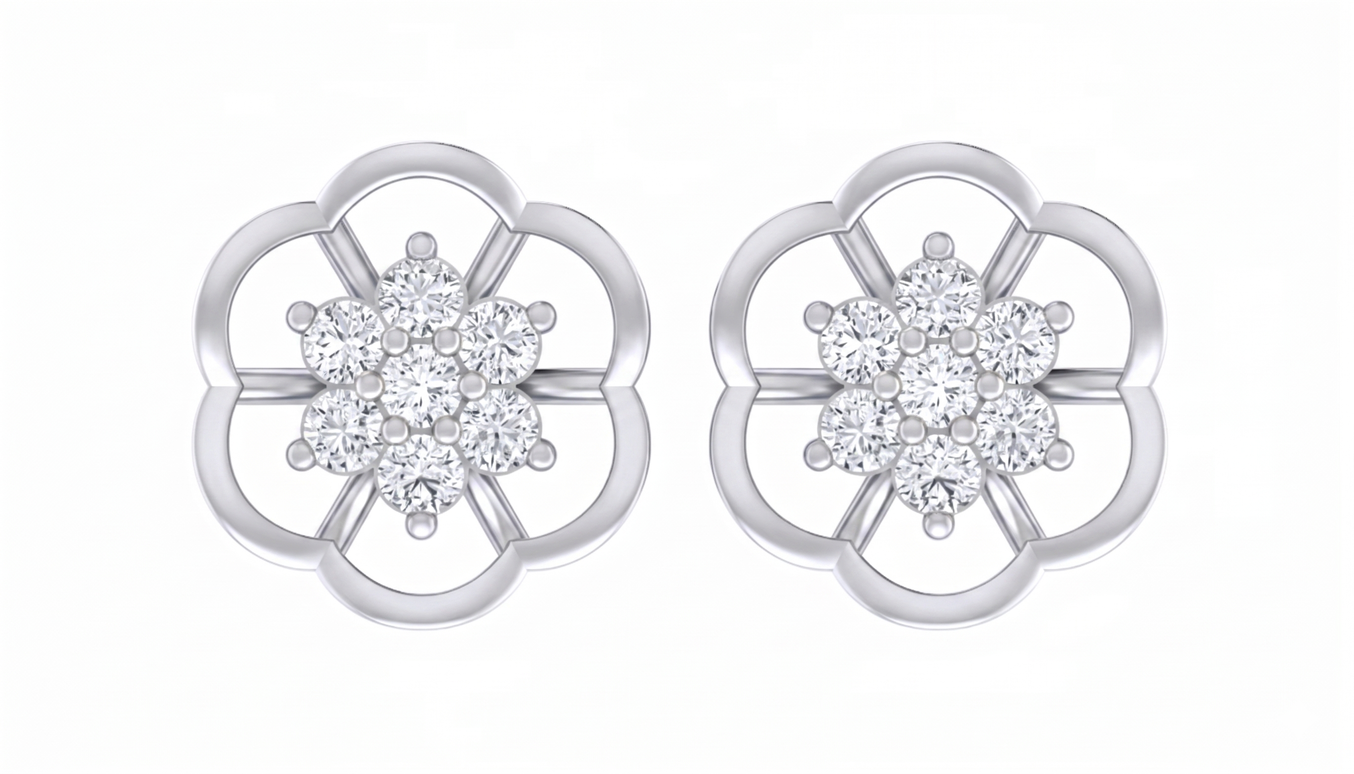 White Gold Diamond Earring | under 40k 