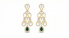 14K Gold & Diamond Women Gemstone Earring KRI44029ER