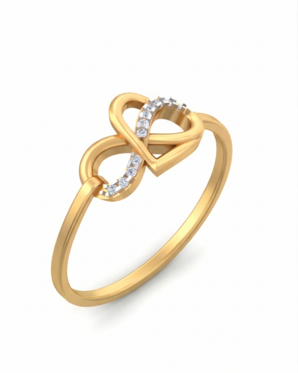 18K Gold & Diamond Dailywear Ring For Women KSK181