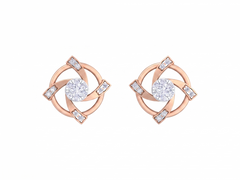 Rose Gold Diamond Earring | under 40k 