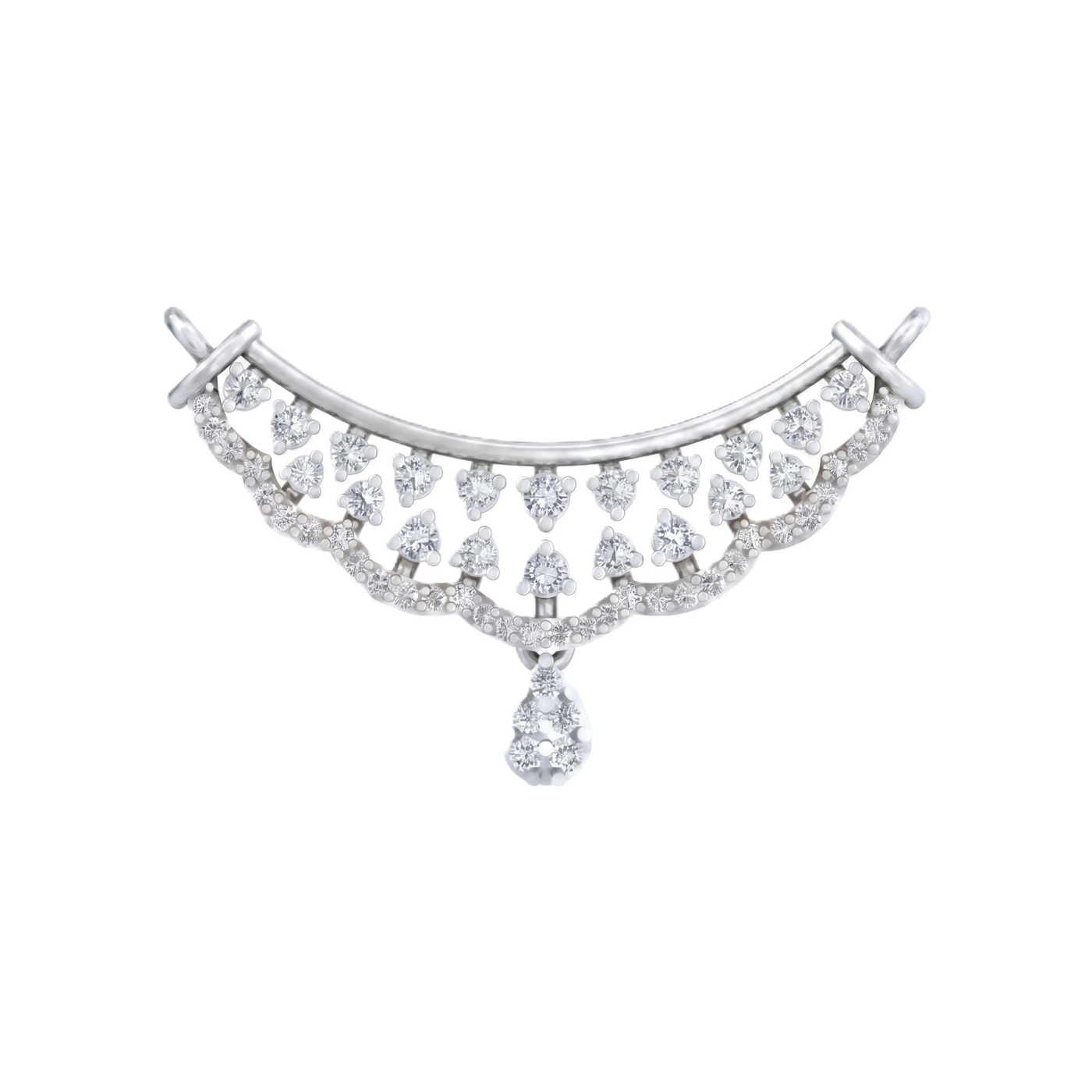 Gold & Diamond Floral Mangalsutra For Women KRC50159