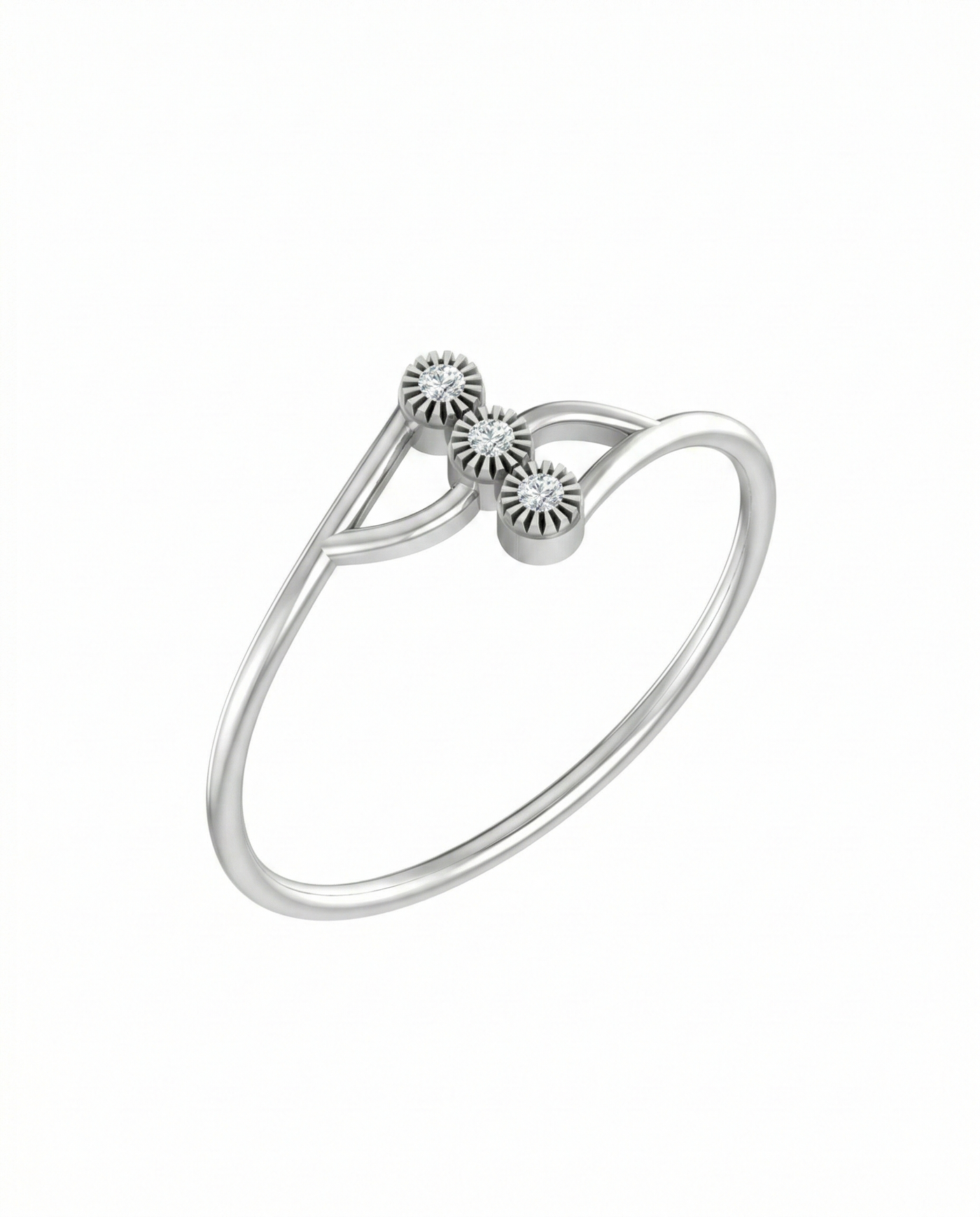 Gold & Diamond Dailywear Ring For Women KRB10088