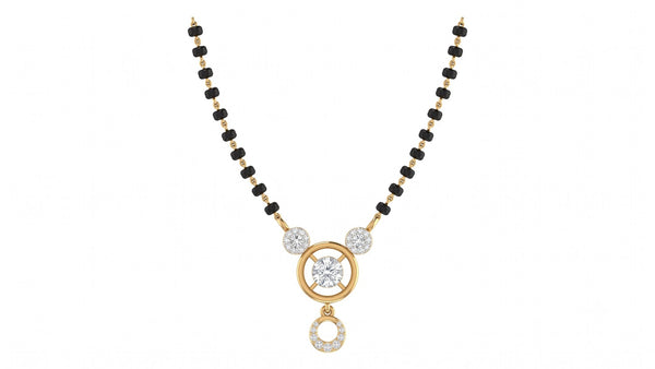 Gold & Diamond Halo Women Mangalsutra | KRC50104 | Kesav Diamond