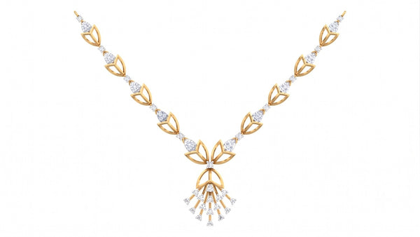 Gold & Diamond Dailywear Necklace Set KRC60057N