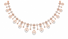 14K Gold & Diamond Choker Necklace Set KRB44089N