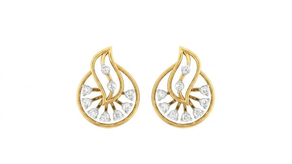 Gold & Diamond Women Stud Earring KRC60157E