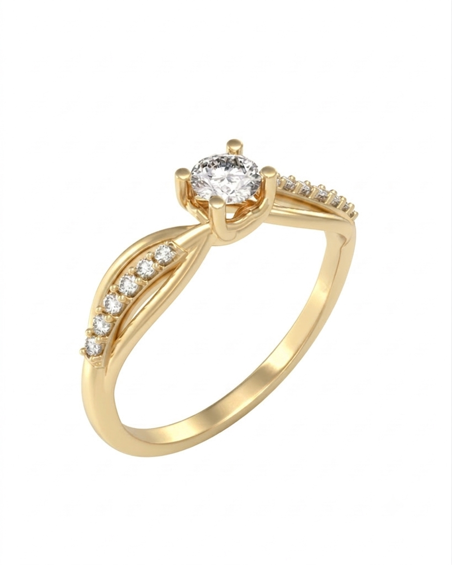 White Gold & Diamond Ring For Women KRC10830