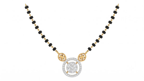 Gold & Diamond Round Women Mangalsutra | KRC50115 | Kesav Diamond