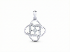 18K Gold & Diamond Floral Pendant Set KRK40097P