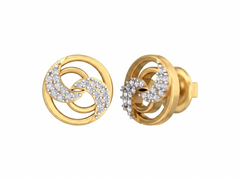 Yellow Gold Diamond Earring | under 40k 