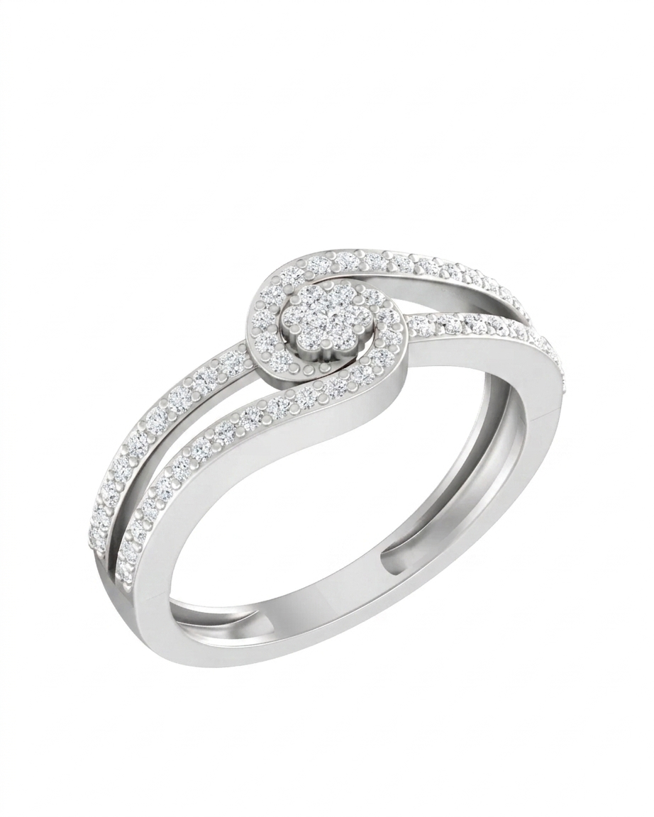 Gold & Diamond Engagement Ring For Women KRC10592