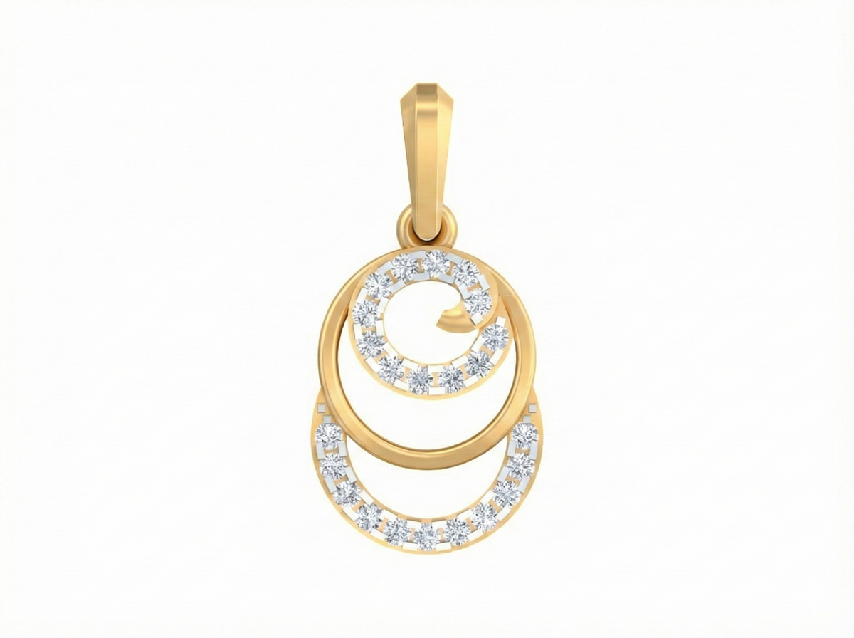 18K Gold & Diamond Dailywear Pendant KSK089
