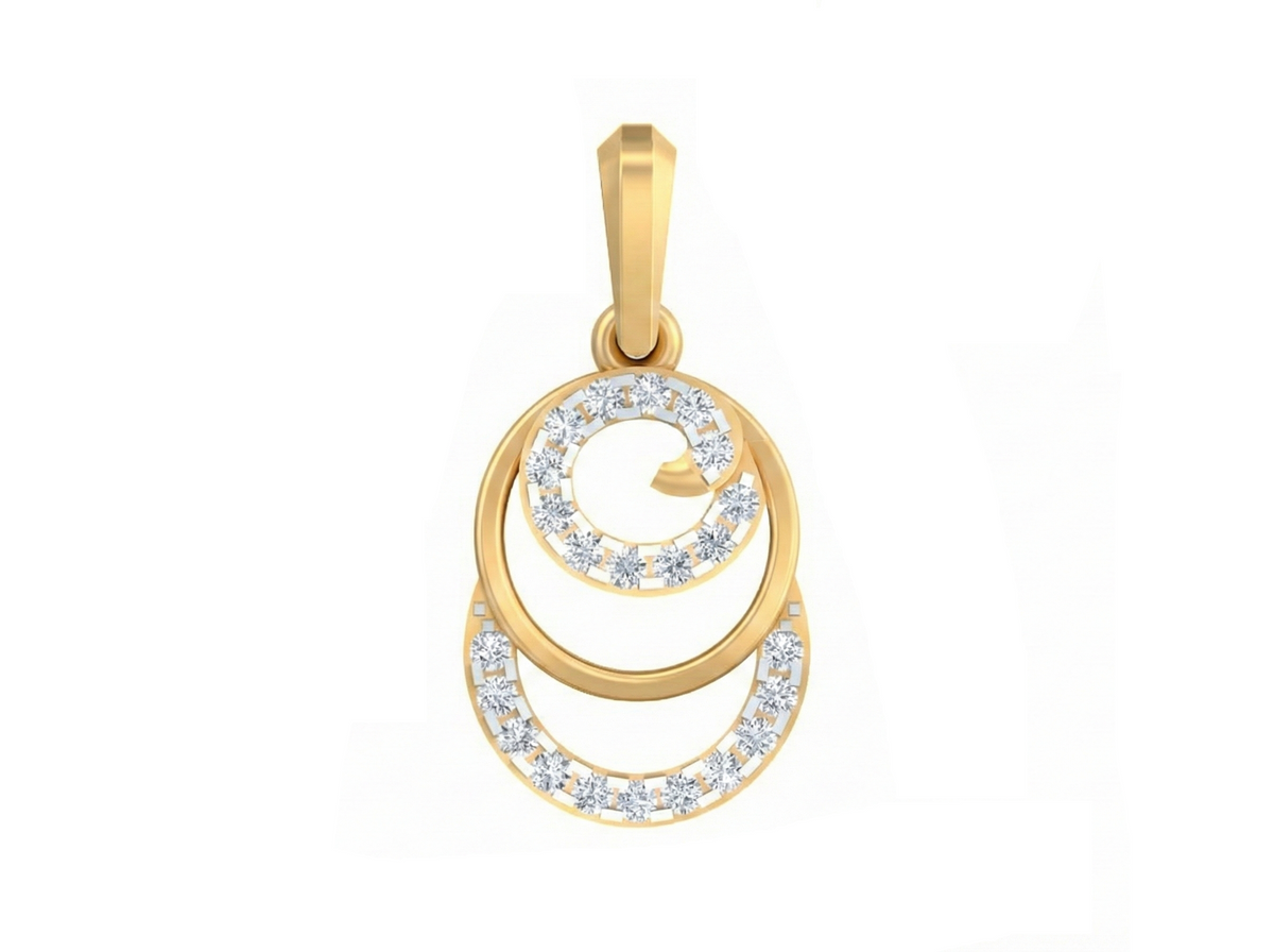 18K Gold & Diamond Dailywear Pendant KSK089