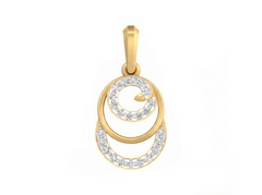 18K Gold & Diamond Dailywear Pendant KSK089