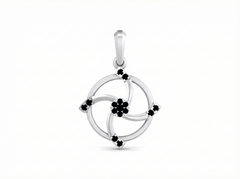 18K Gold & Diamond Floral Pendant KSK128