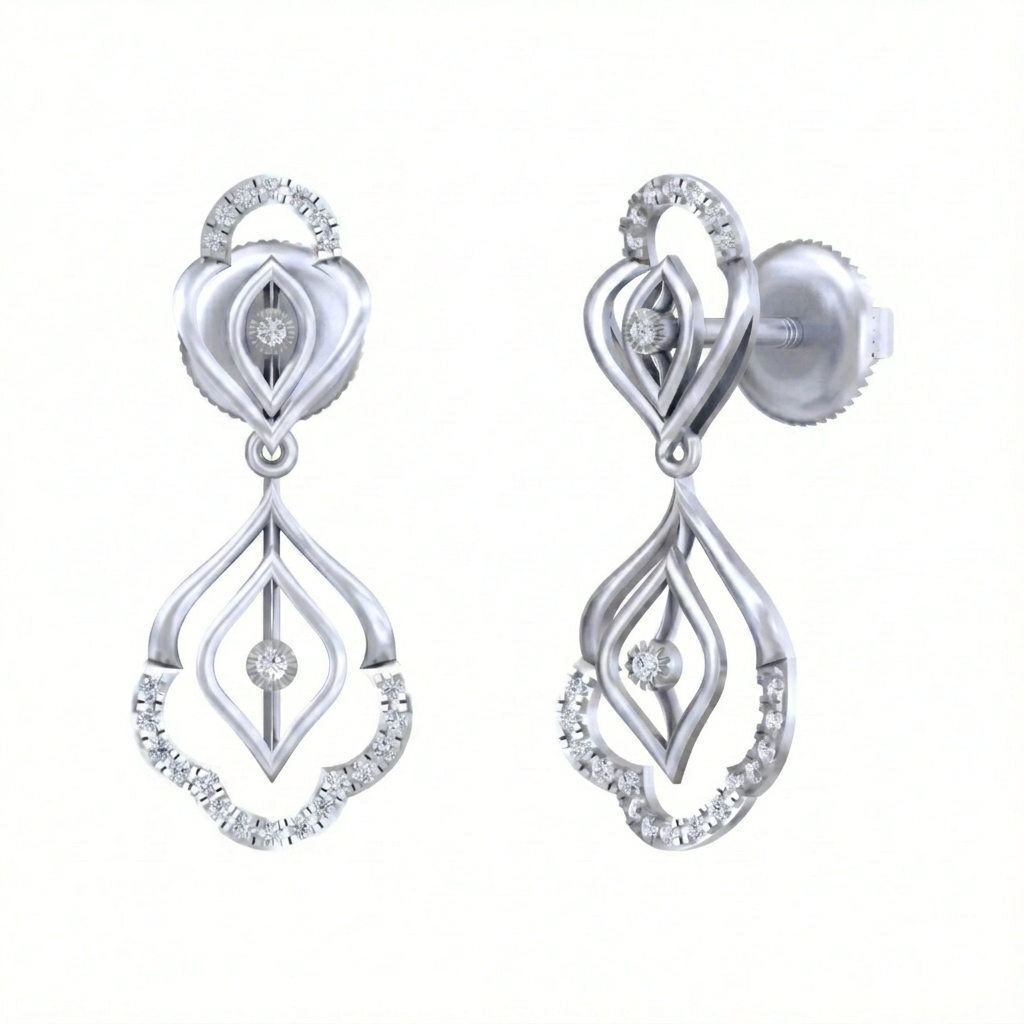 White Gold Diamond Earring | under 40k 