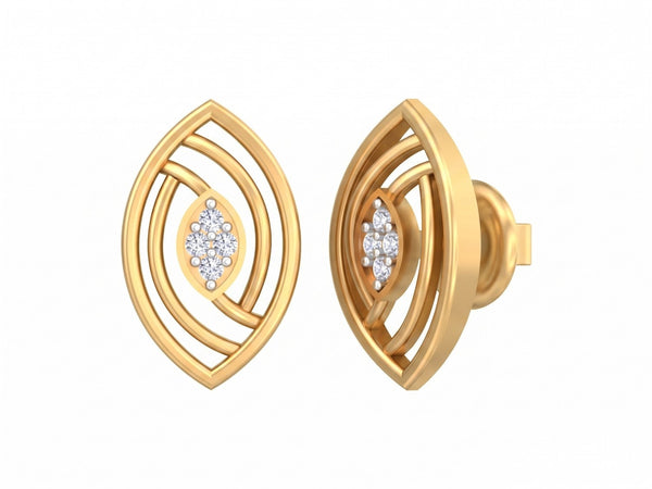 Gold & Diamond Dailywear Women Stud Earring KRC30182