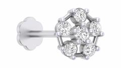 18K Gold & Diamond Stud Nose Pin KRC80157