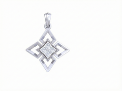 18K Gold & Diamond Floral Pendant Set KRK40091P