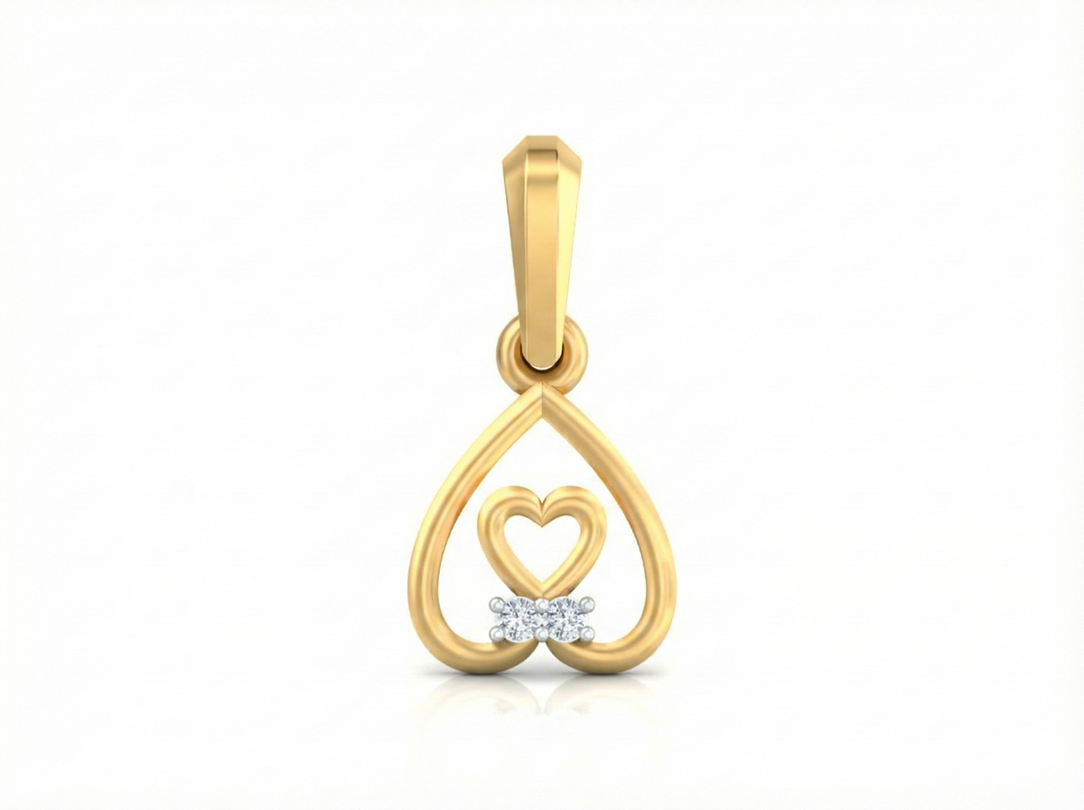 18K Gold & Diamond Solitaire Pendant Set KSK098