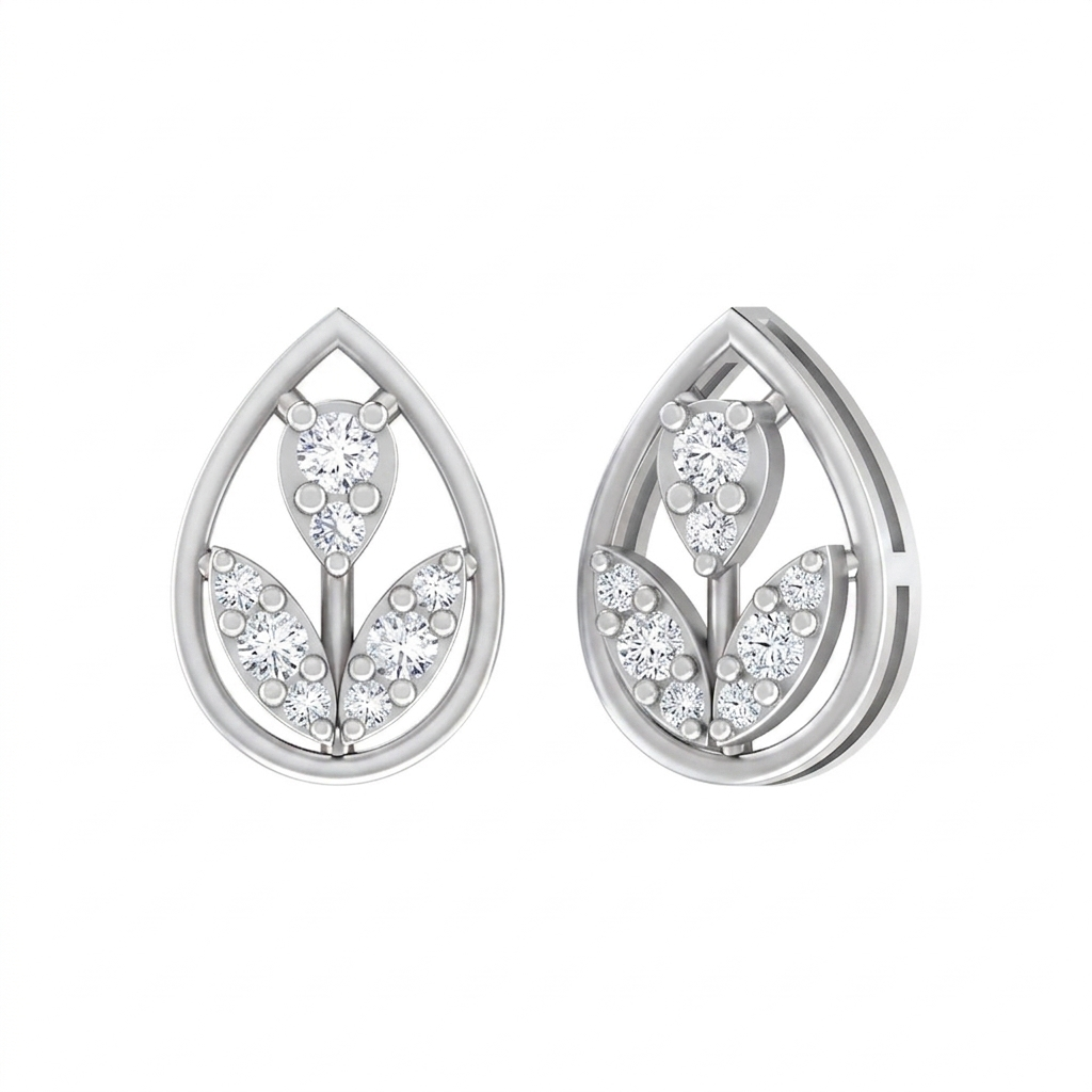 White Gold Diamond Earring | under 40k 