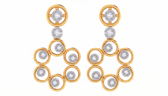 Yellow Gold Diamond Earring | under 40k 