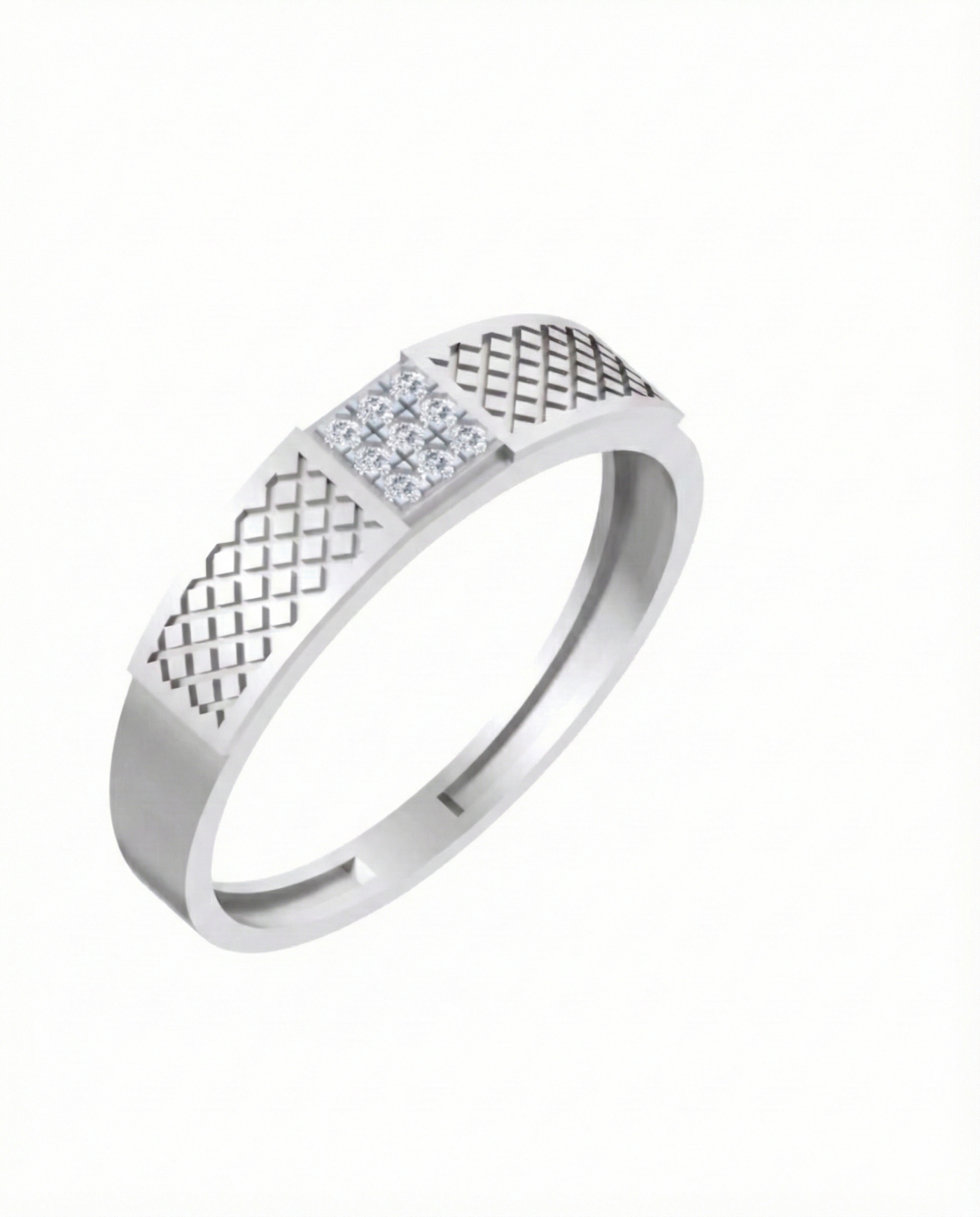 Gold & Diamond Band Ring For Men KRC20060