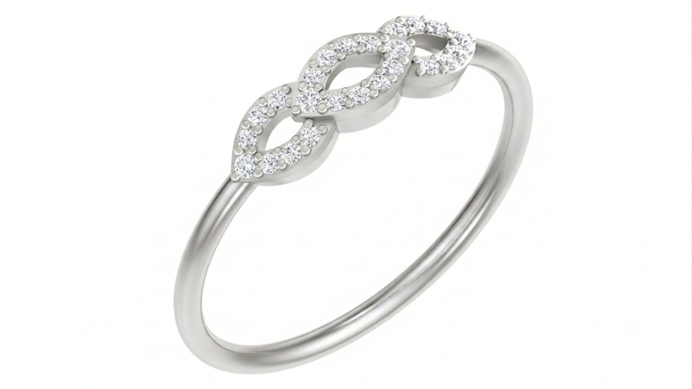 Gold & Diamond Dailywear Ring For Women KRB10076