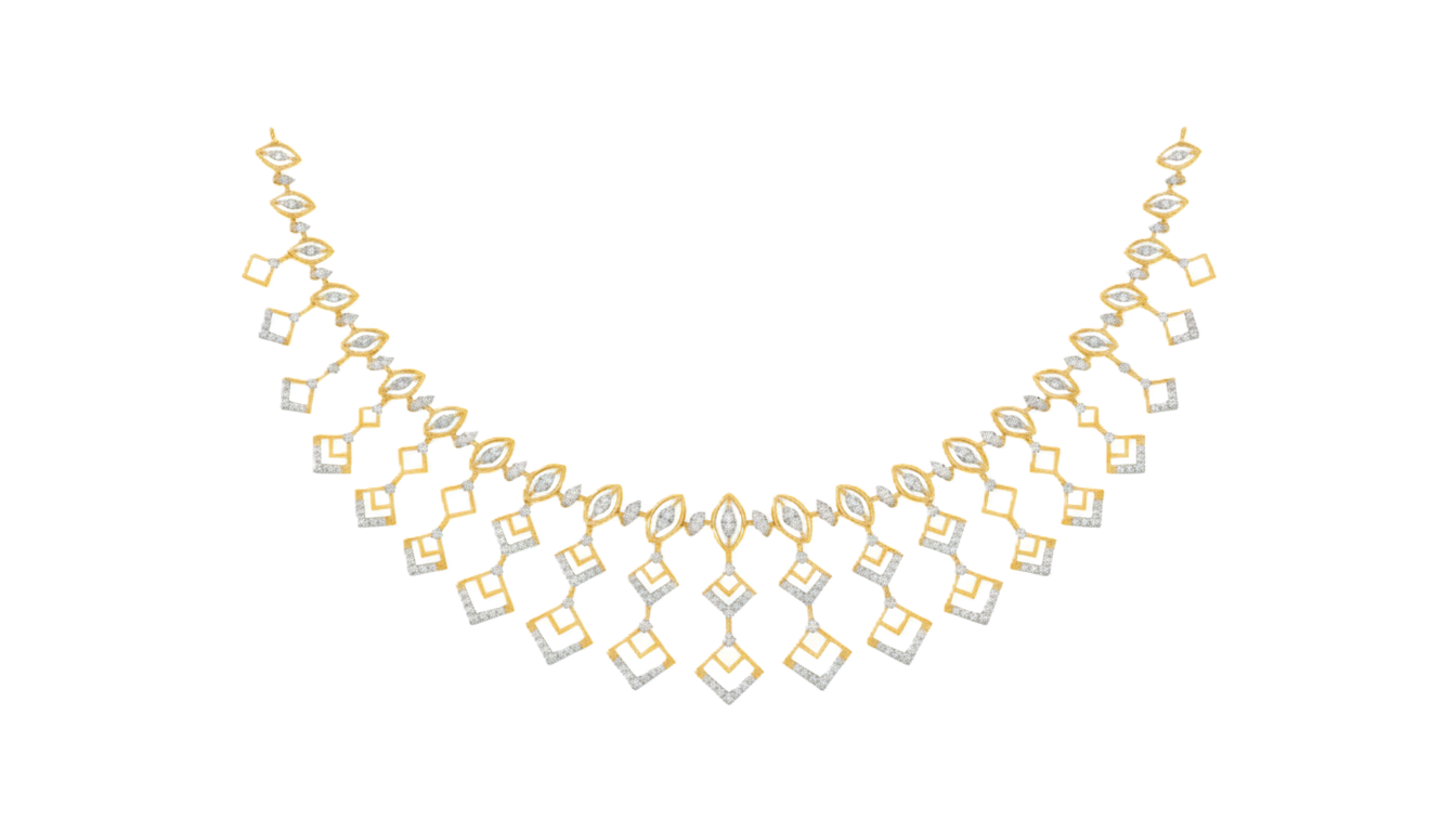 14K Gold & Diamond Choker NECKLACE SET KRA44176N