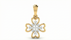 18K Gold & Diamond Floral Pendent Set KRA40083P
